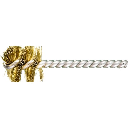 1 Power Tube Brush - .008 Brass Wire, 1/4 SS/SS